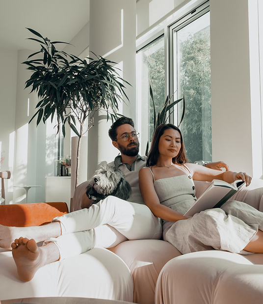 Elegant interior of a modern property with refined finishes and natural light